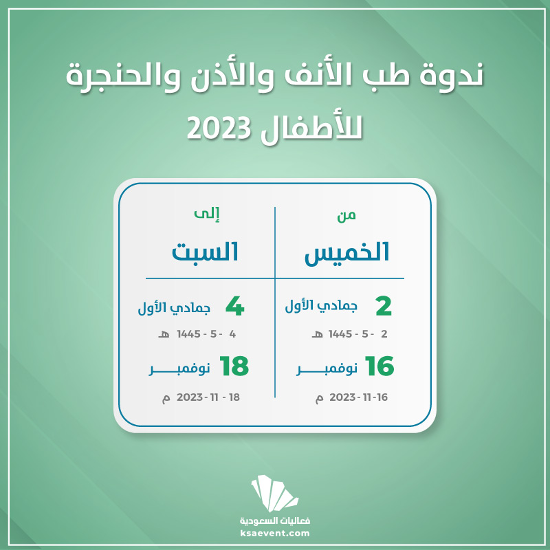 ندوة طب الأنف والأذن والحنجرة للأطفال 2023