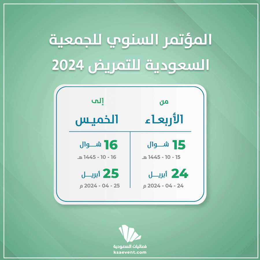 المؤتمر السنوي للجمعية السعودية للتمريض 2024