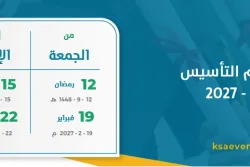 إجازة يوم التأسيس 1449 – 2027