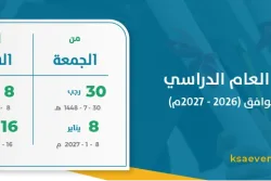 إجازة منتصف العام الدراسي (1448 – 1449هـ) الموافق (2026 – 2027م)